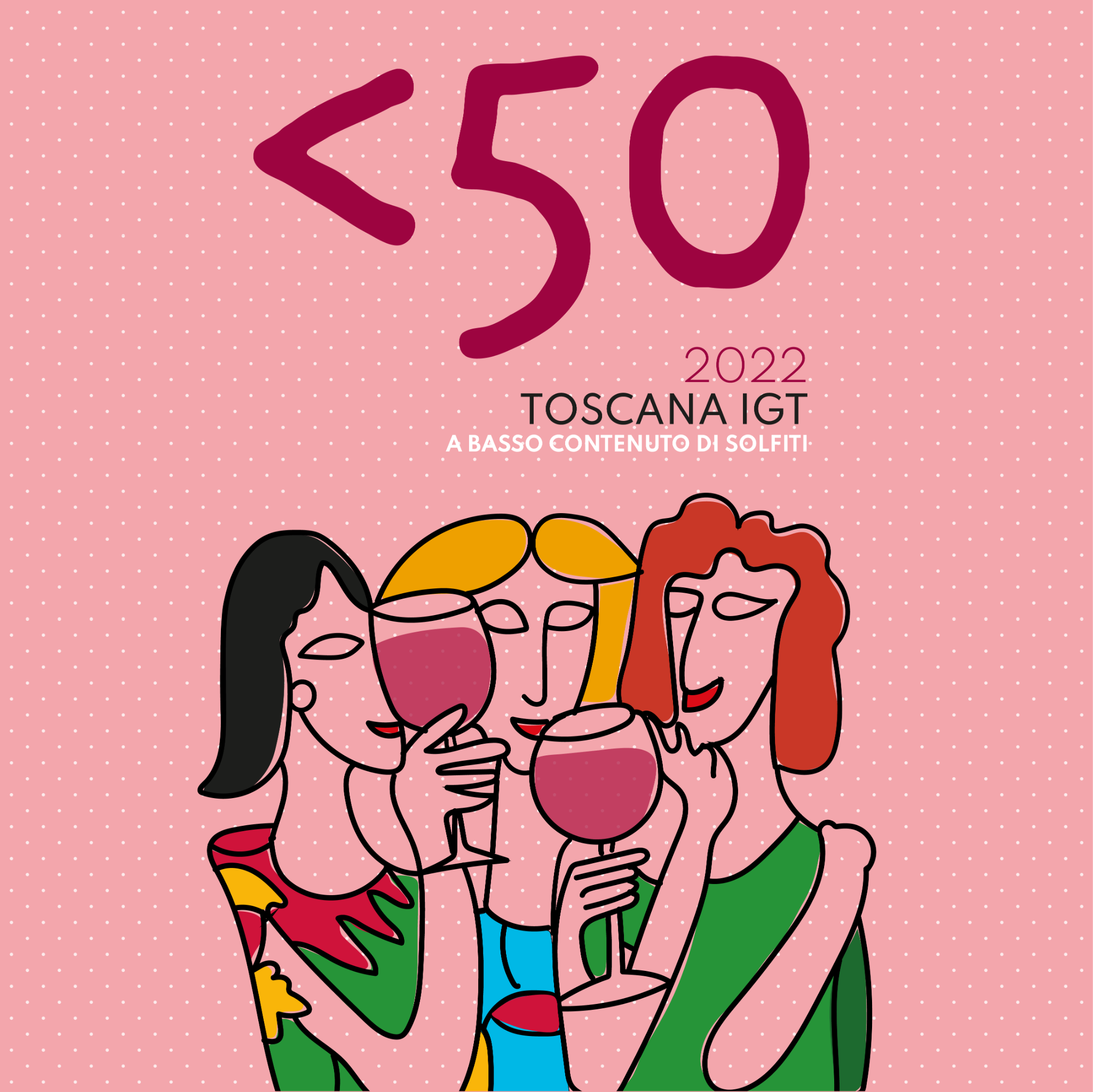 Etichetta rosa del vino <50