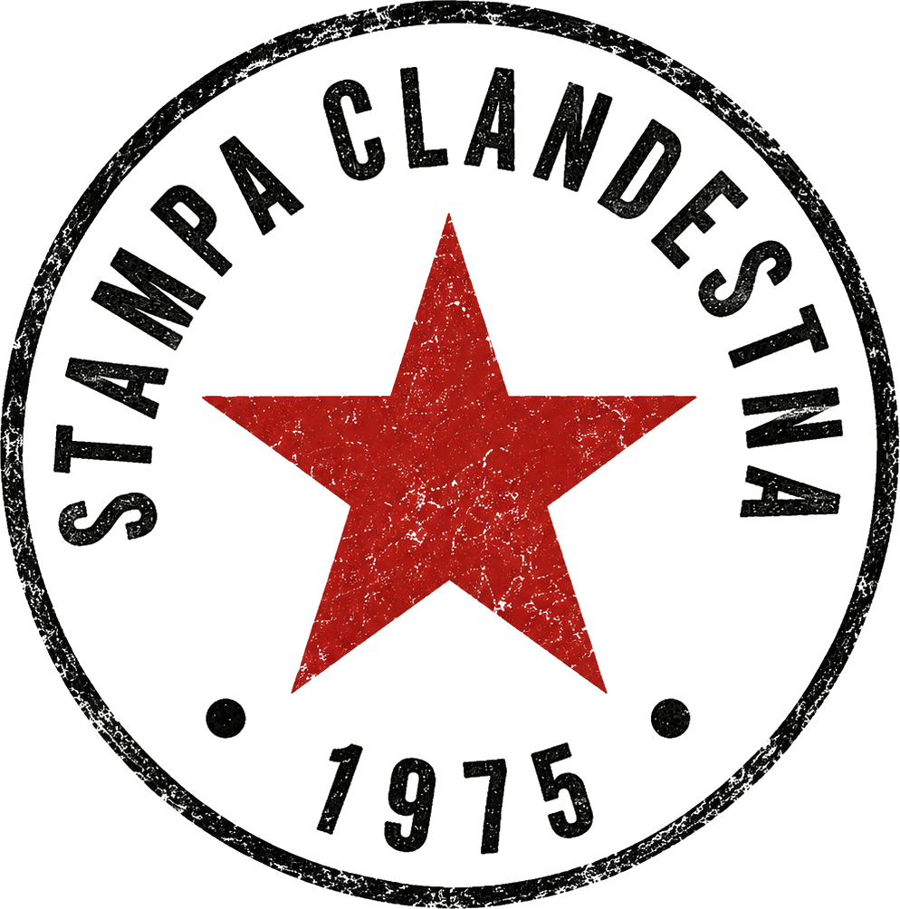 Sigillo Stampa Clandestina 1975 con stella rossa