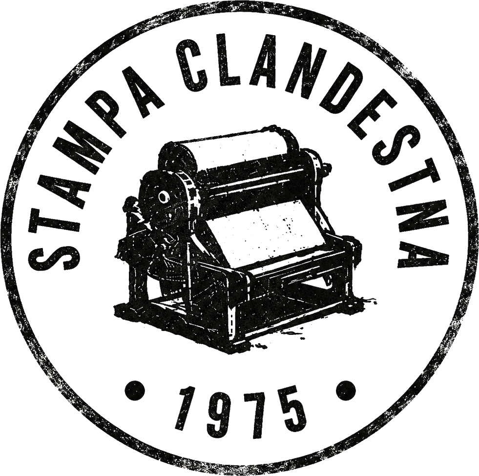Sigillo Stampa Clandestina 1975 con torchio